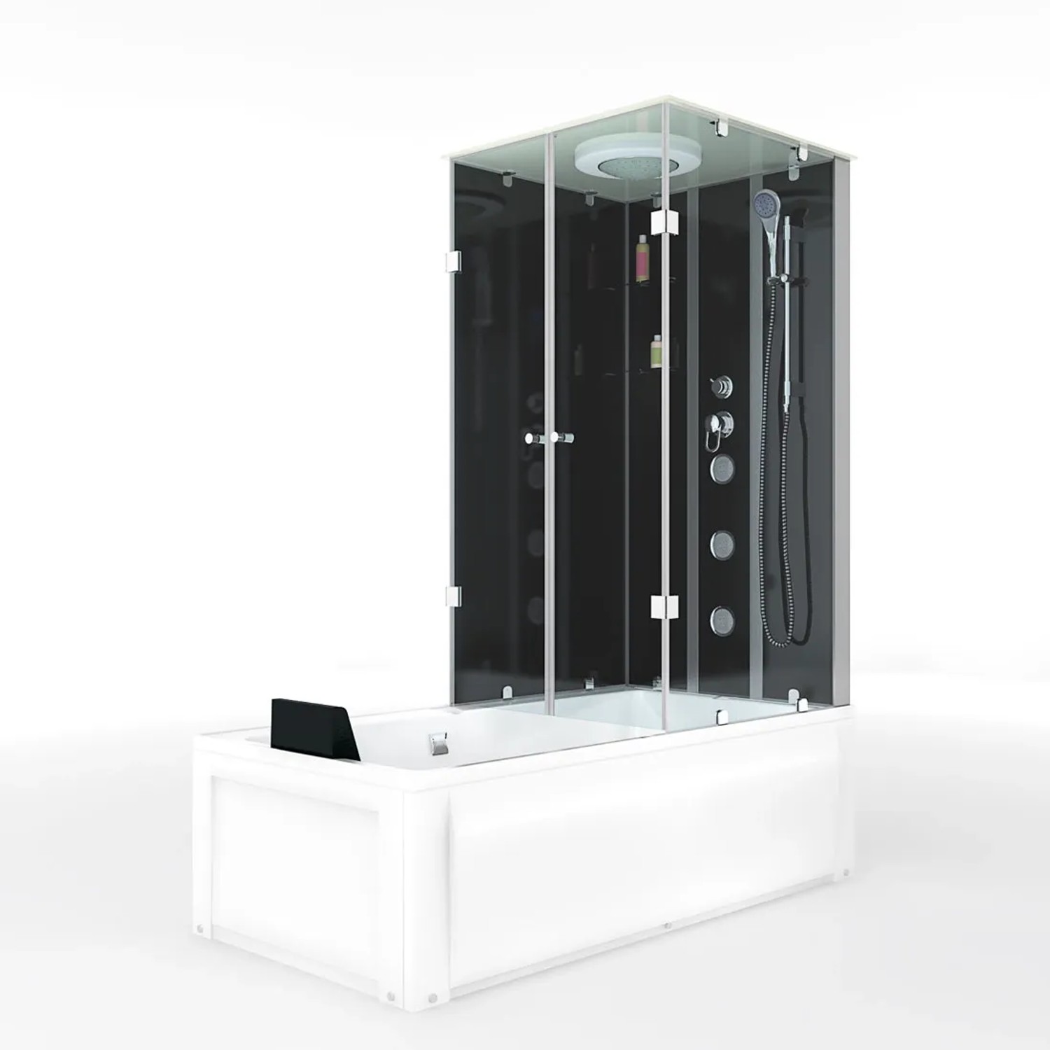 AcquaVapore Whirlpool Dusche Kombination K05-L30-WP Duschtempel 180x90