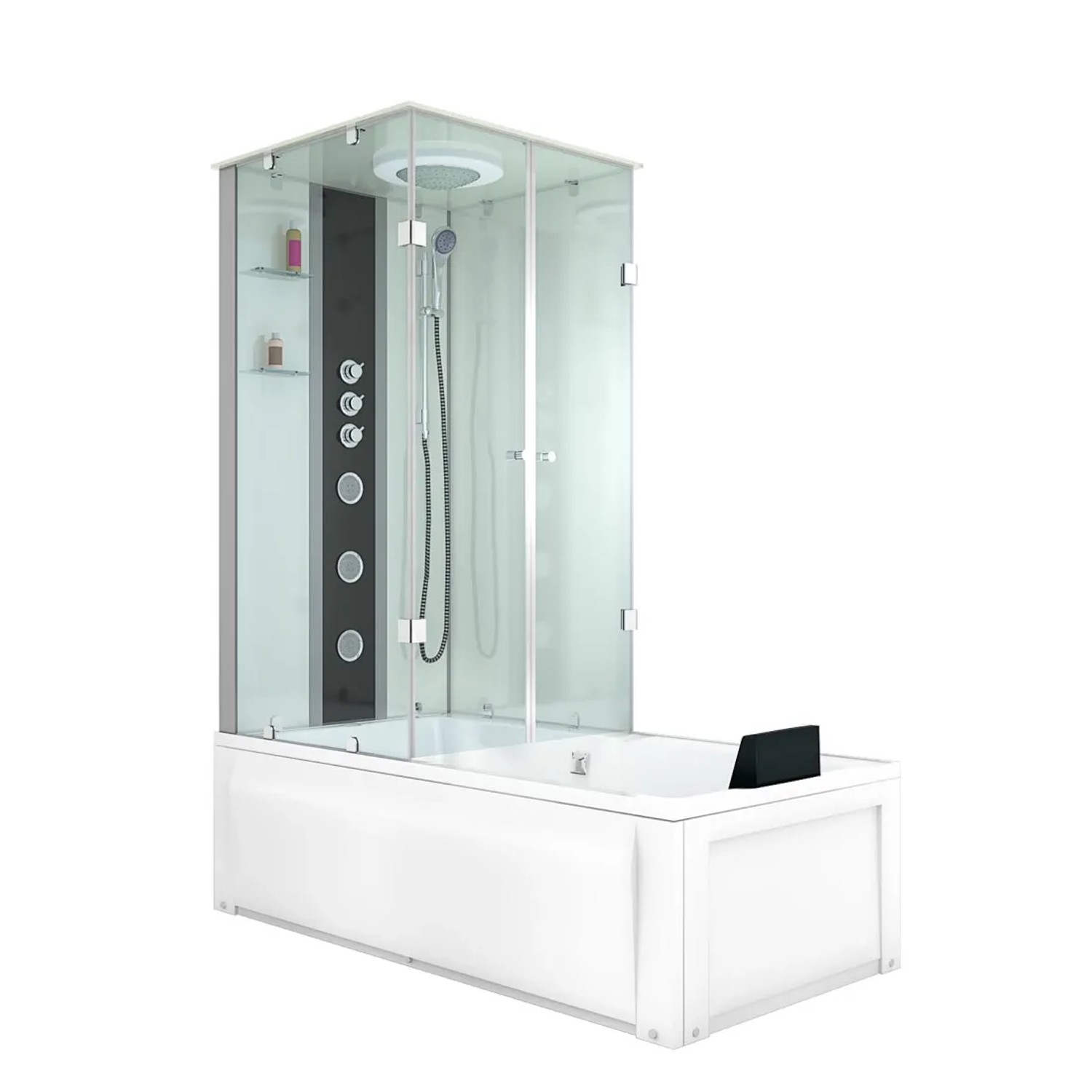 AcquaVapore Whirlpool Dusche Kombination K05-R02-WP Duschtempel 90x180