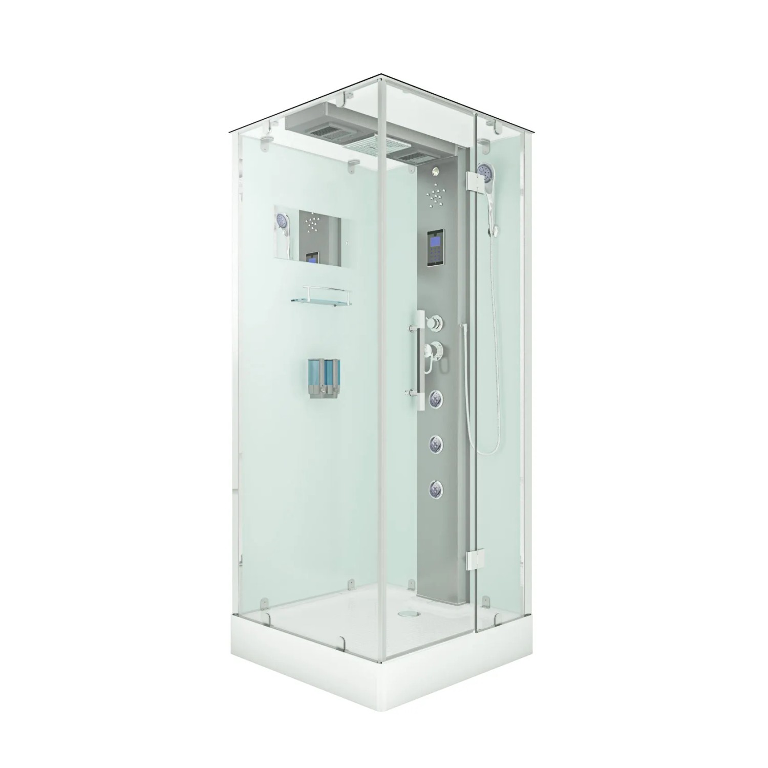 AquaVapore Dampfdusche Duschtempel Sauna Dusche Duschkabine D38-00R2-EC 80x80 cm
