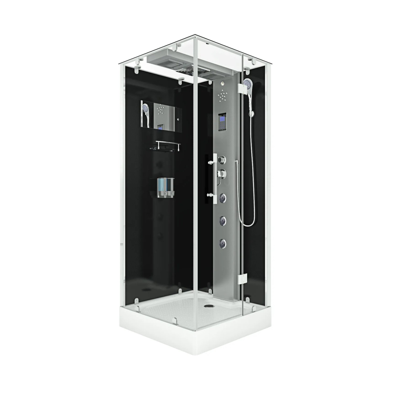 AquaVapore Dampfdusche Duschtempel Sauna Dusche Duschkabine D38-03R2-EC 80x80 cm