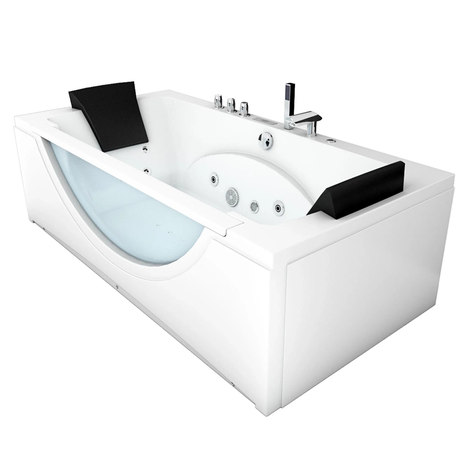 AcquaVapore Whirlpool Pool Badewanne Eckwanne Wanne W81H-A 90x180