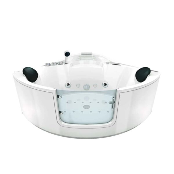 AcquaVapore Whirlpool Pool Badewanne Eckwanne Wanne W70H-TH 150x150 mit Tür Walk