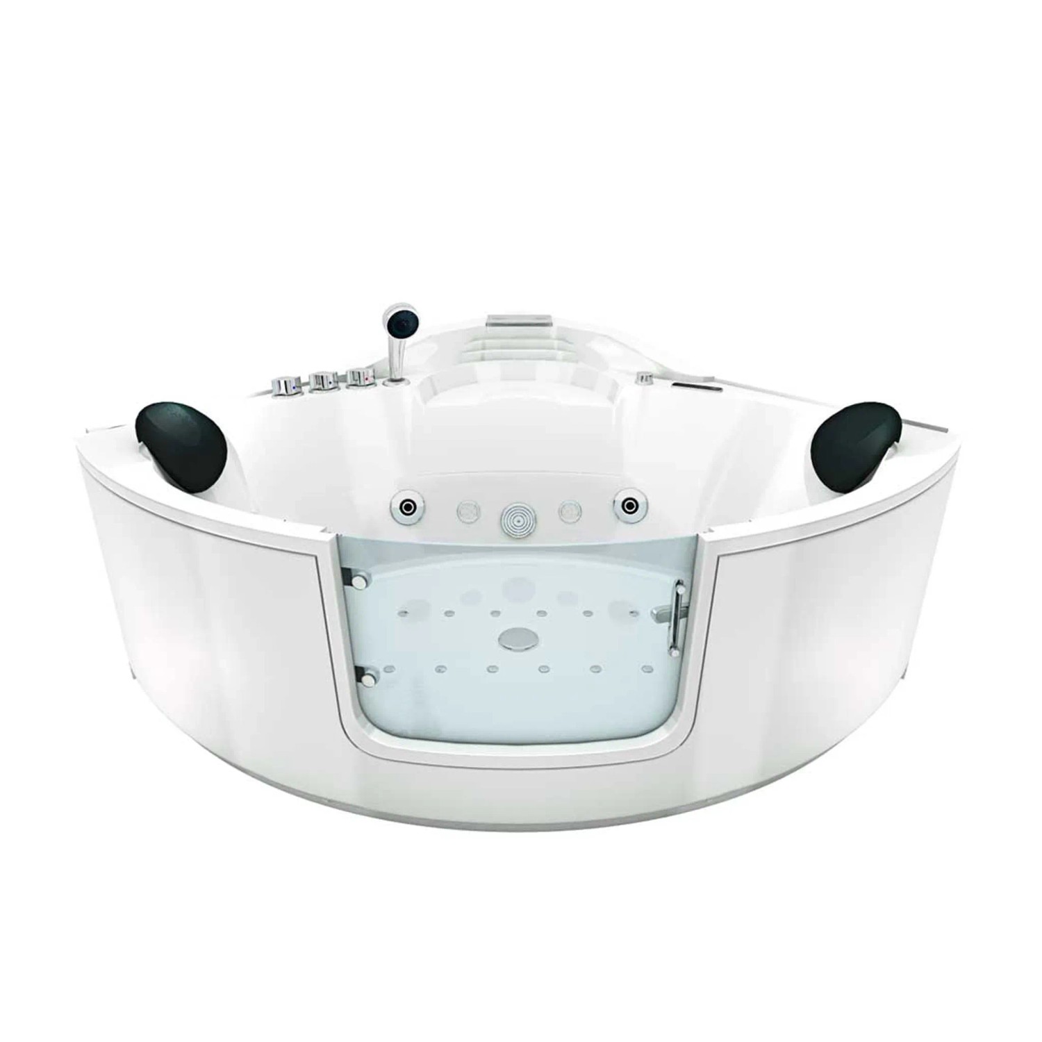 AcquaVapore Whirlpool Pool Badewanne Eckwanne Wanne W70H-TH 150x150 mit Tür Walk