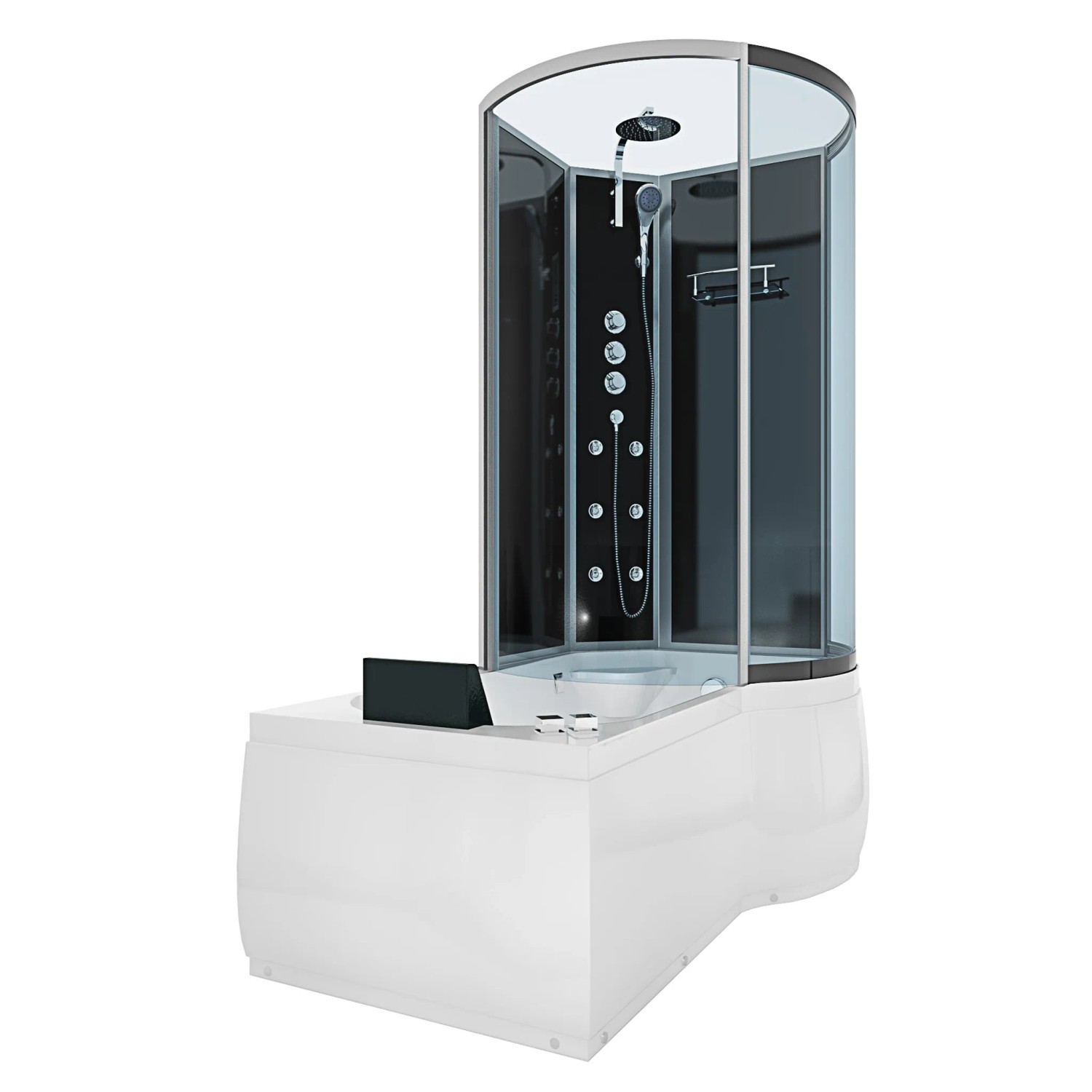 AcquaVapore Kombination Whirlpool Dusche K50-L32-WP-EC Duschkabine Wanne 170x100