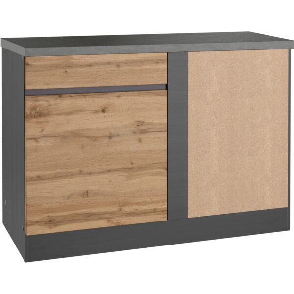 Held Möbel Küchen-Eckschrank Turin 120 cm Wotaneiche/Graphit Held Möbel Küchen-Eckschrank Turin 120 cm Wotaneiche/Graphit