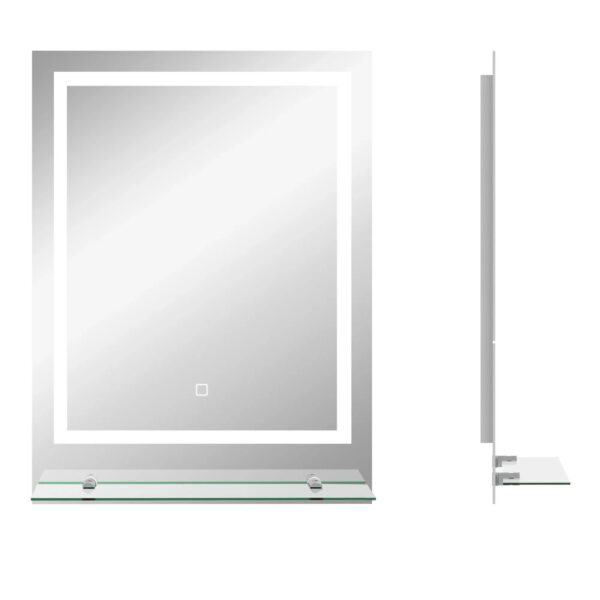 kleankin Bathroom Mirror Kunststoff Hartglas 70L x 50B x 2,7H cm Transparent