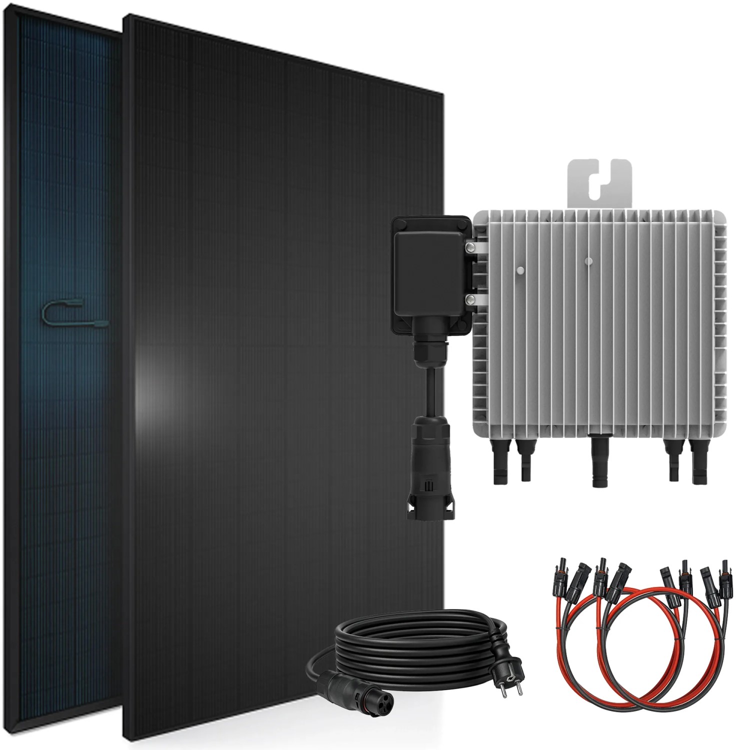 SUNNIVA Balkonkraftwerk 920 W mit DEYE 800 W Wechselrichter inkl.5m Kabel 2x 460 W Solarmodule Bifazial
