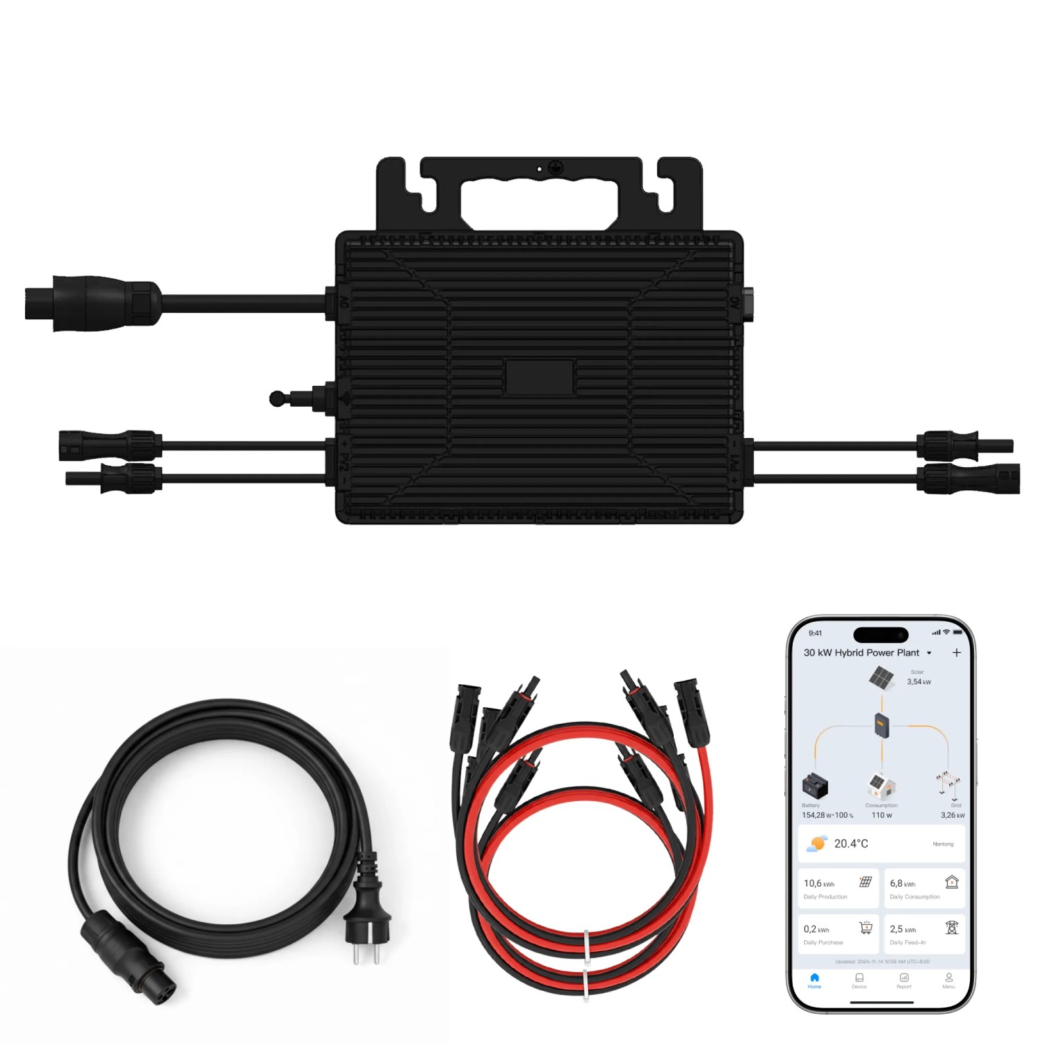 ASTRO Energy Mikro-Wechselrichter 800W TM-L800Mi für Balkonkraftwerk 2MPPT mit WIFI inkl.5m Anschlusskabel