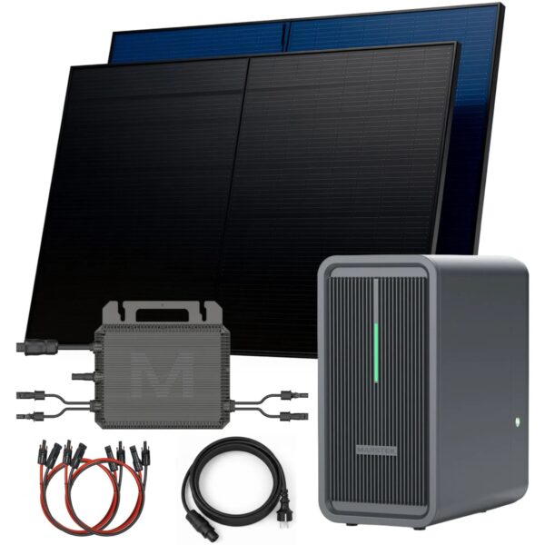 SUNNIVA Balkonkraftwerk 1000W mit Marstek B2500-D 2,24kWh Solarspeicher Wechselrichter inkl.5m Kabel 2x 500W