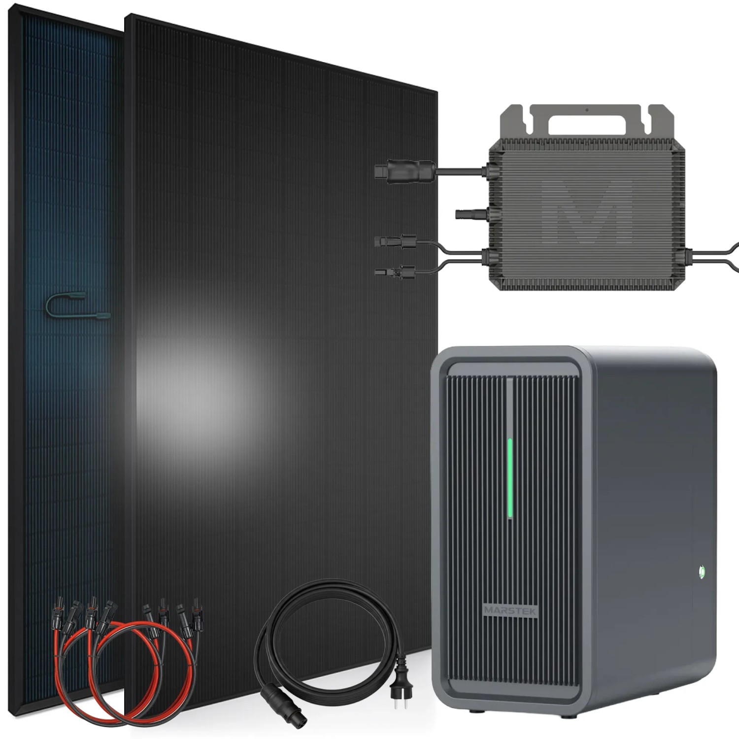 SUNNIVA Balkonkraftwerk 920W mit Marstek B2500-D 2,24kWh Solarspeicher Wechselrichter inkl.5m Kabel 2x 460W
