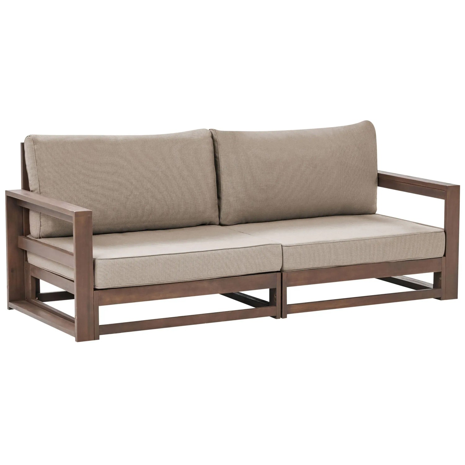 Beliani Gartensofa TIMOR Taupe 75x184x72