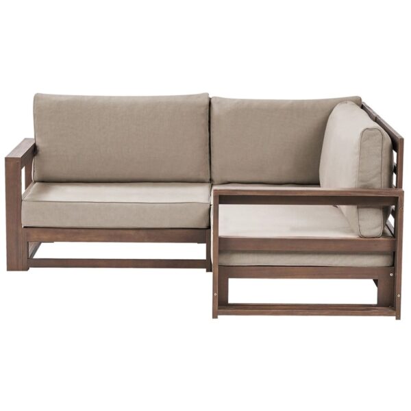 Beliani Gartensofa TIMOR Taupe 167x167x72 Beliani Gartensofa TIMOR Taupe 167x167x72