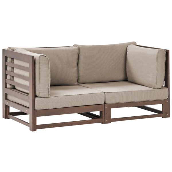 Beliani Gartensofa TRANI Taupe 75x150x72 Beliani Gartensofa TRANI Taupe 75x150x72