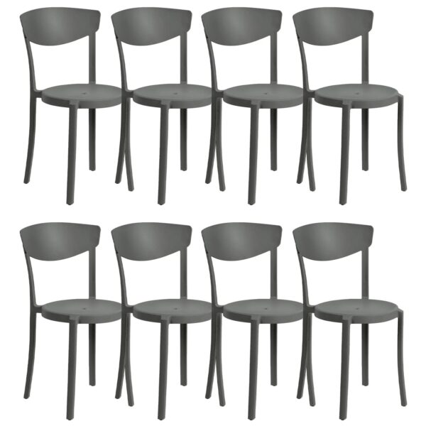Beliani Esszimmerstuhl Grau 38x42x80 Beliani Esszimmerstuhl Grau 38x42x80