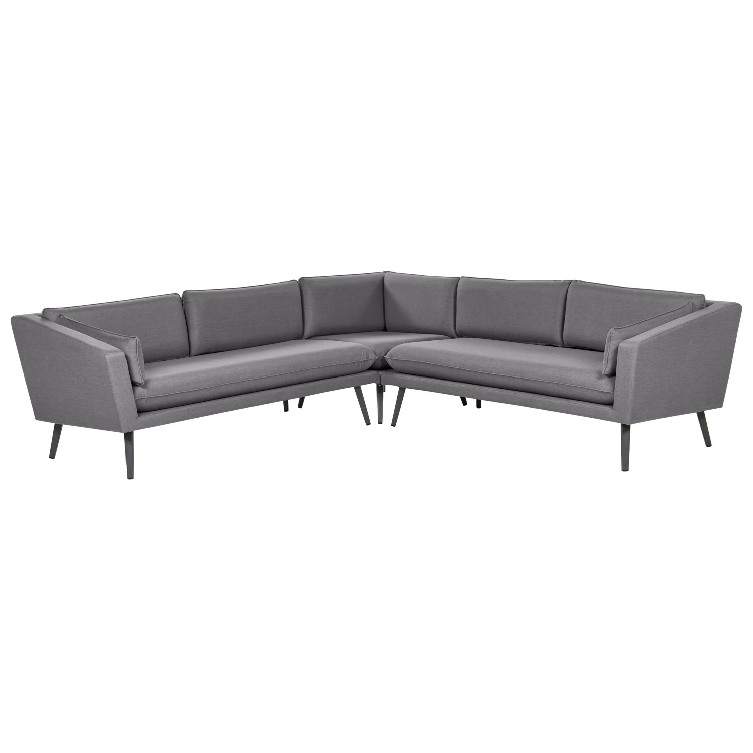 Beliani Gartensofa Grau 243x243x70