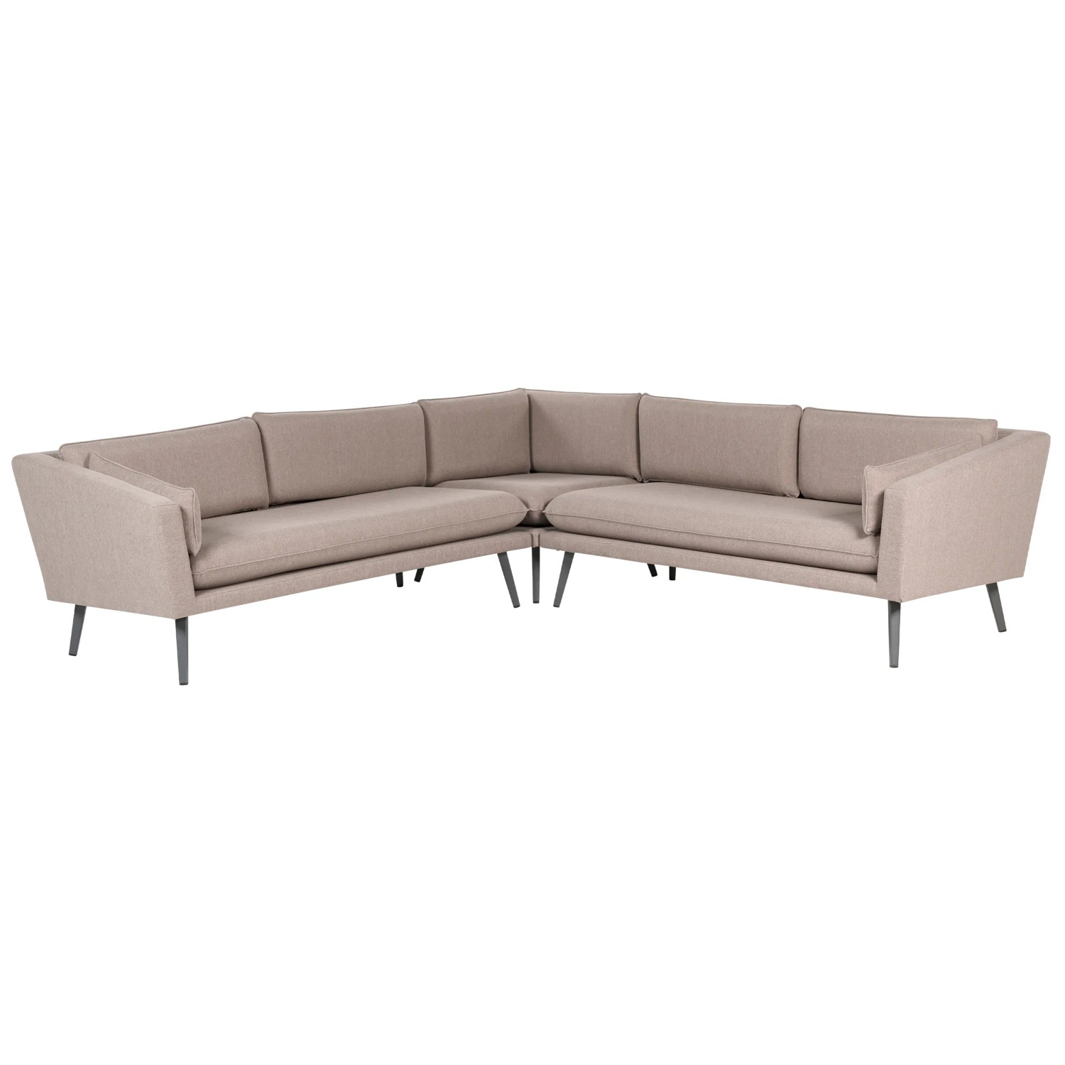 Beliani Gartensofa Beige Grau 243x243x70