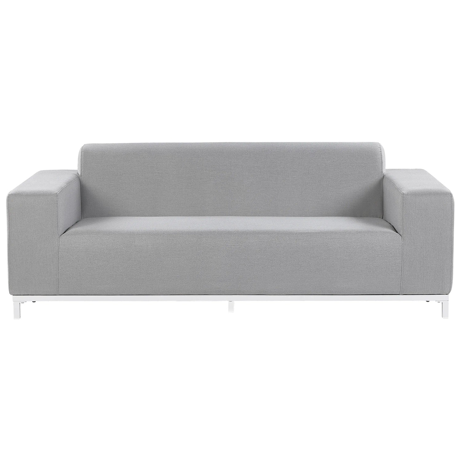 Beliani Gartensofa Grau Weiss 84x185x67