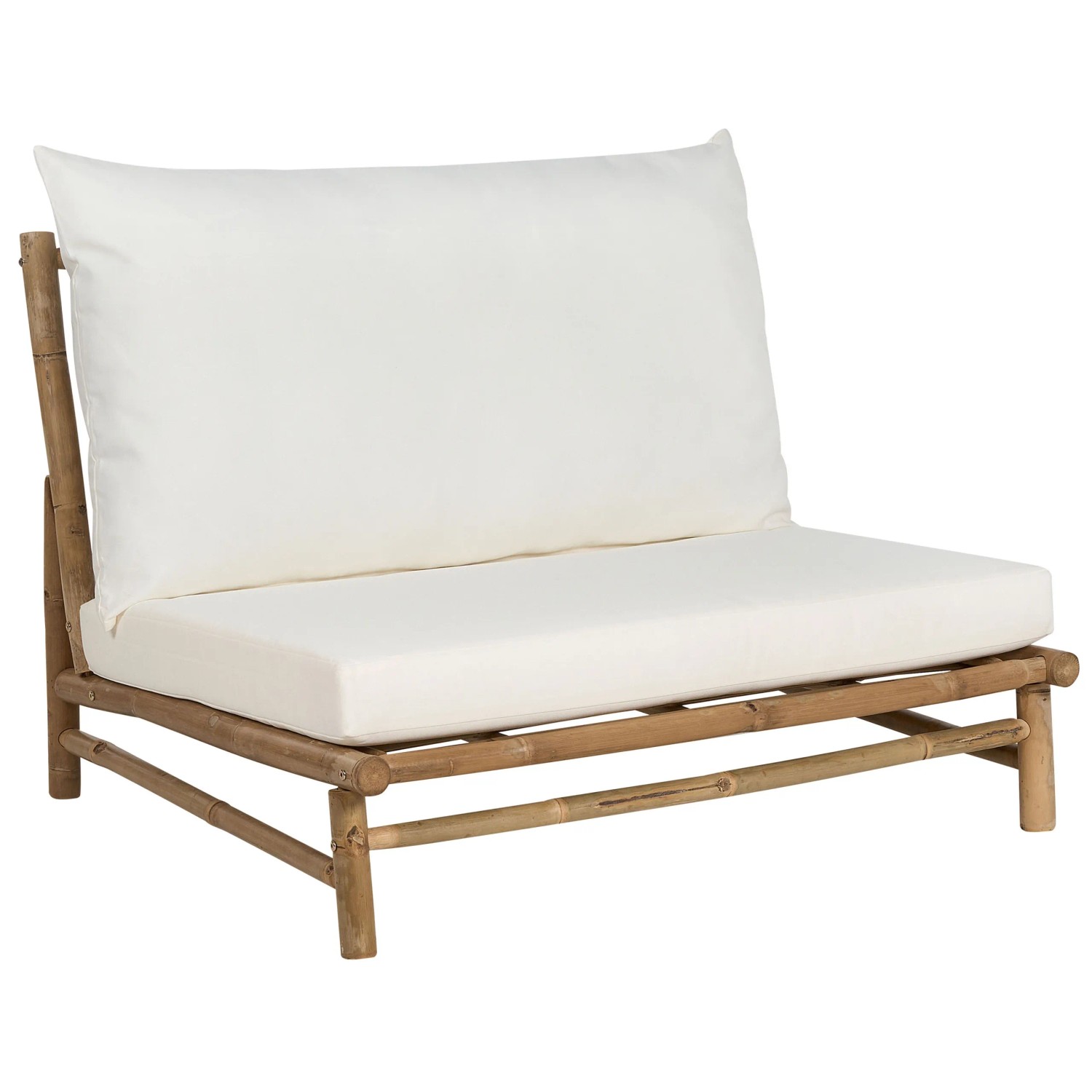 Beliani Gartenstuhl Heller Holzfarbton Weiss 85x102x74