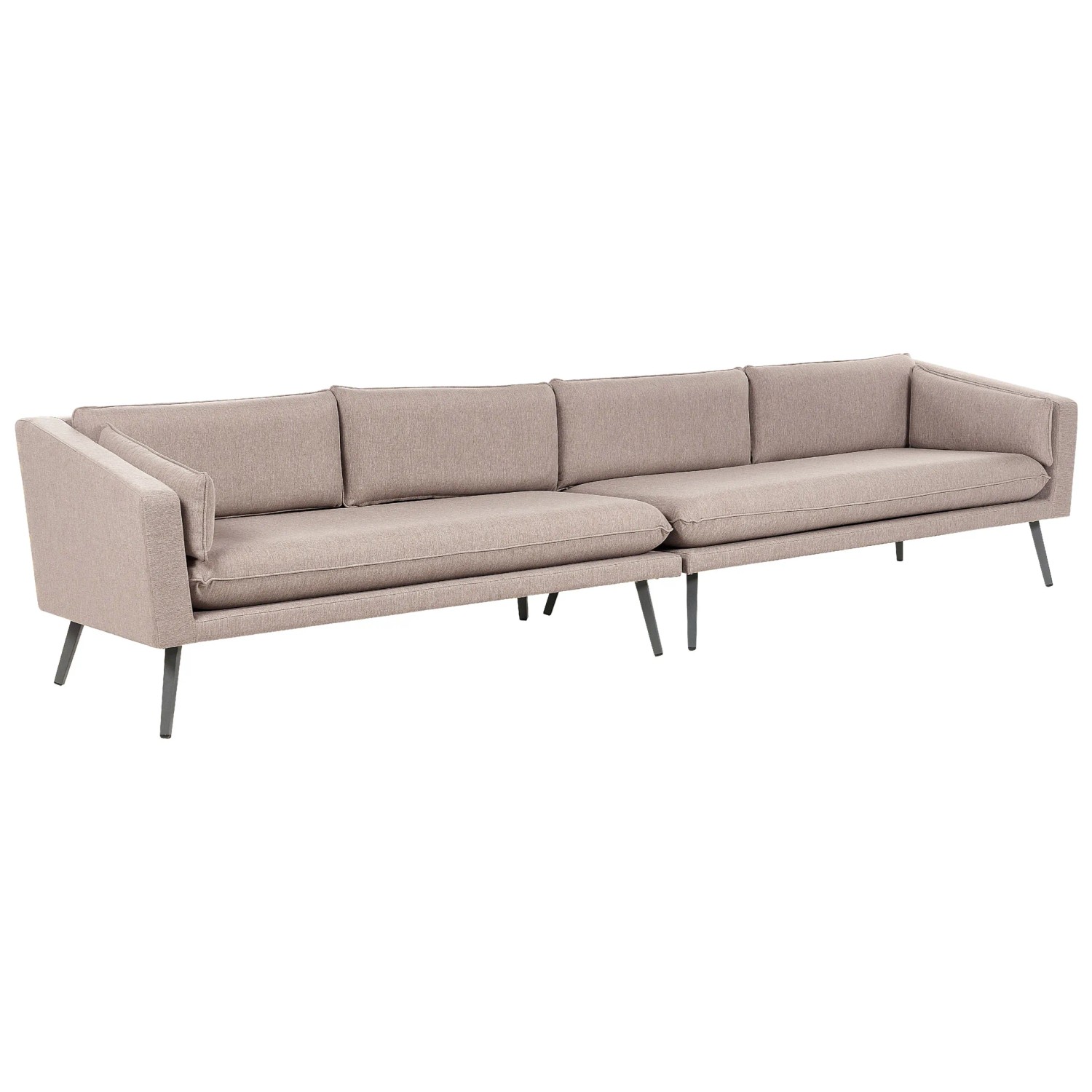 Beliani Gartensofa Beige Grau 76x320x70