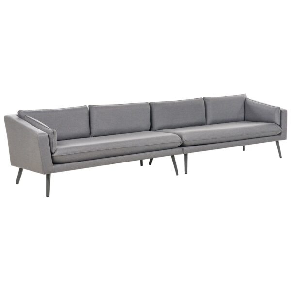 Beliani Gartensofa Grau 76x320x70