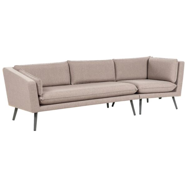Beliani Gartensofa LORETELLO Beige Grau 76x243x70 Beliani Gartensofa LORETELLO Beige Grau 76x243x70