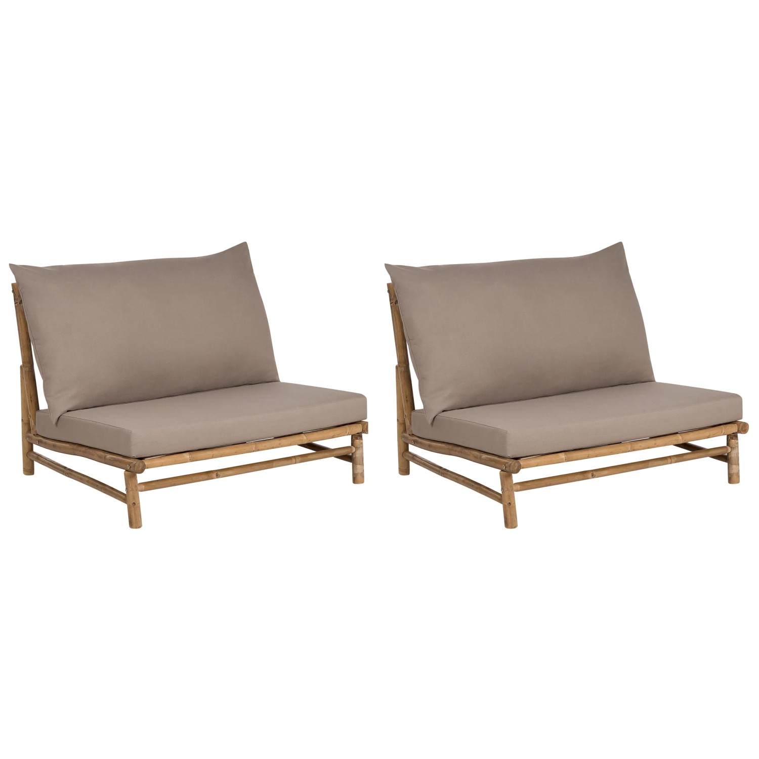 Beliani Gartenstuhl Heller Holzfarbton Beige 85x102x74