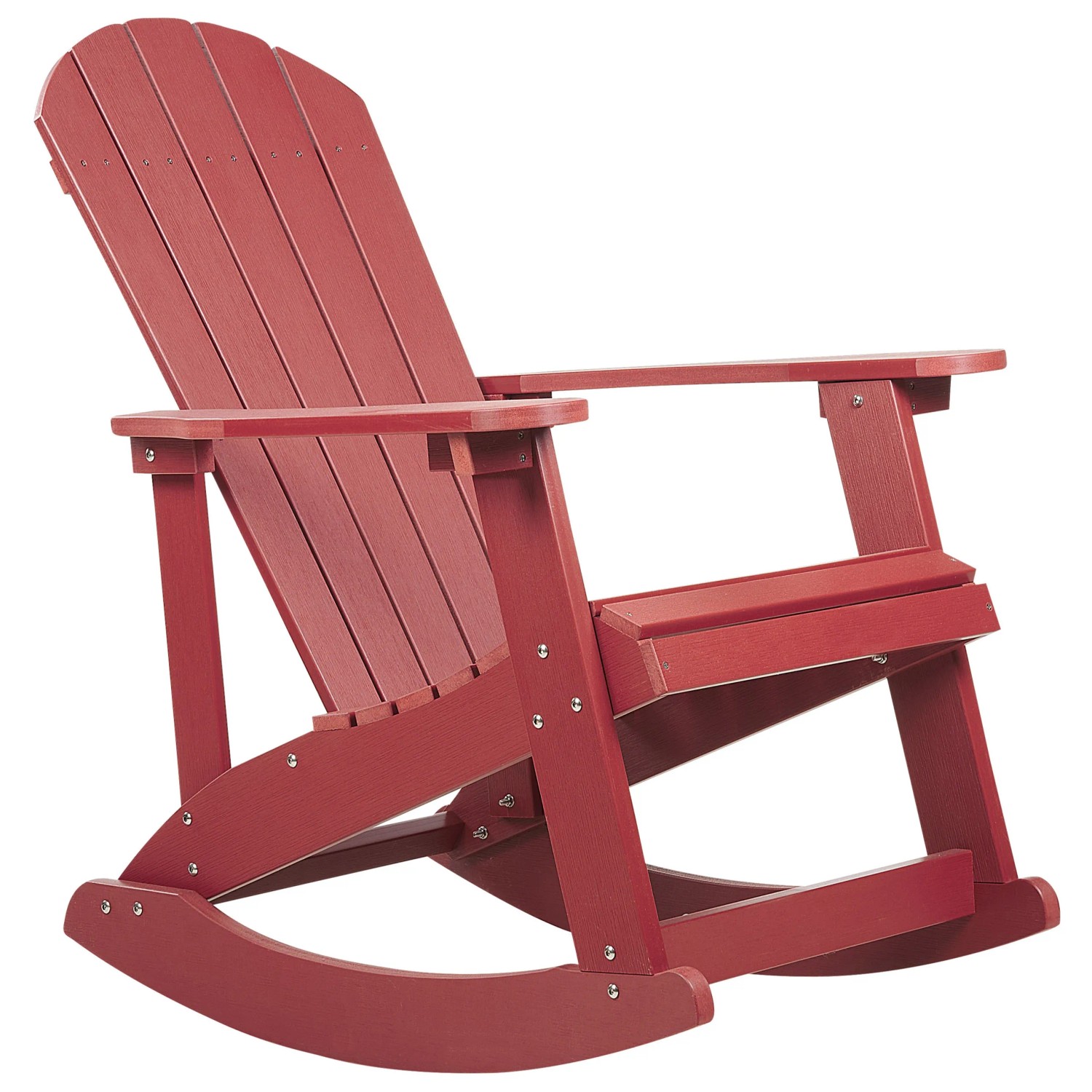 Beliani Schaukelstuhl Rot 94x76x100