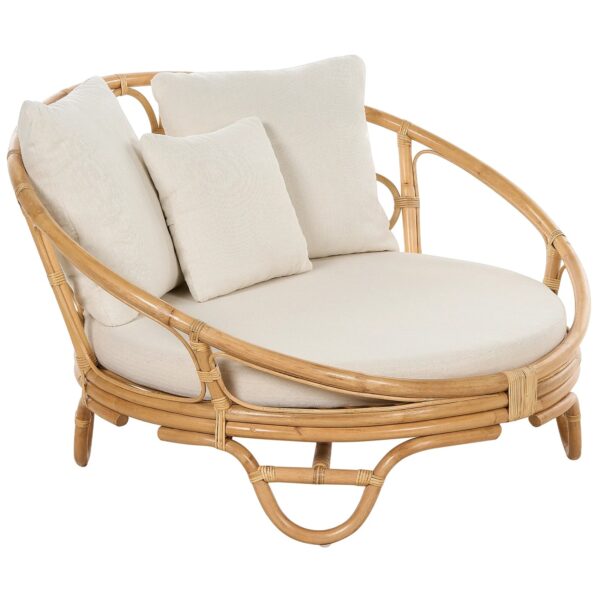 Beliani Sonneninsel Naturfarben Beige 110x112x71 Beliani Sonneninsel Naturfarben Beige 110x112x71