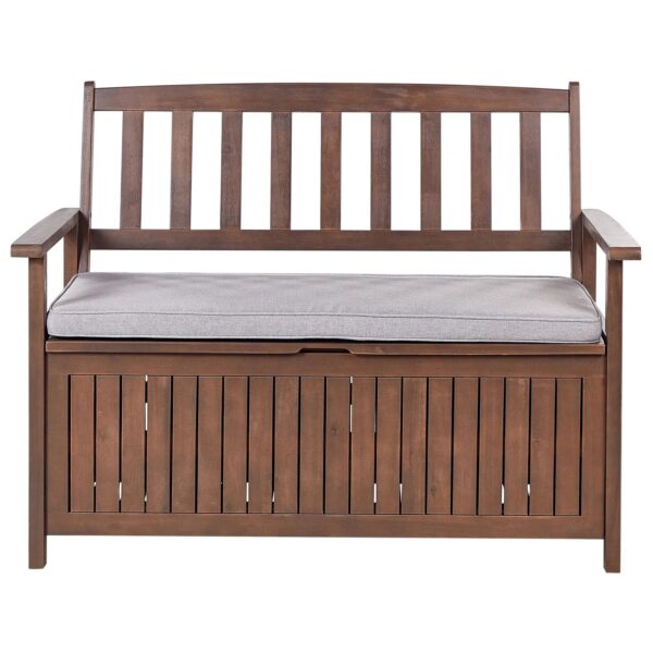 Beliani Gartenbank SOVANA Hellgrau 60x120x91