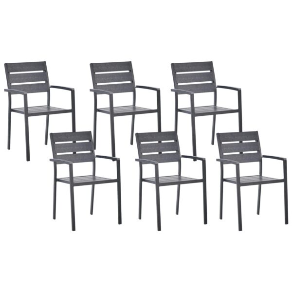 Beliani Esszimmerstuhl Schwarz Schwarz 57x54x88