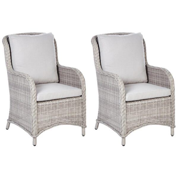 Beliani Gartenstuhl Beige Grau 73x60x96 Beliani Gartenstuhl Beige Grau 73x60x96