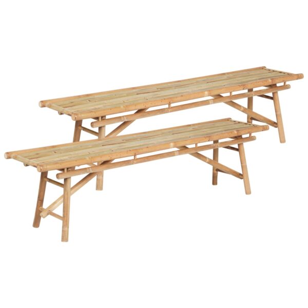 Beliani Gartenbank TINDARI Heller Holzfarbton 38x180x45