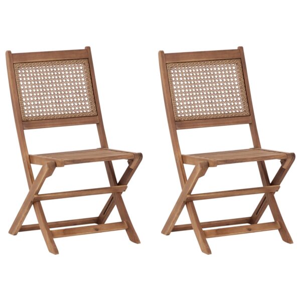 Beliani Gartenstuhl Heller Holzfarbton 60x51x90