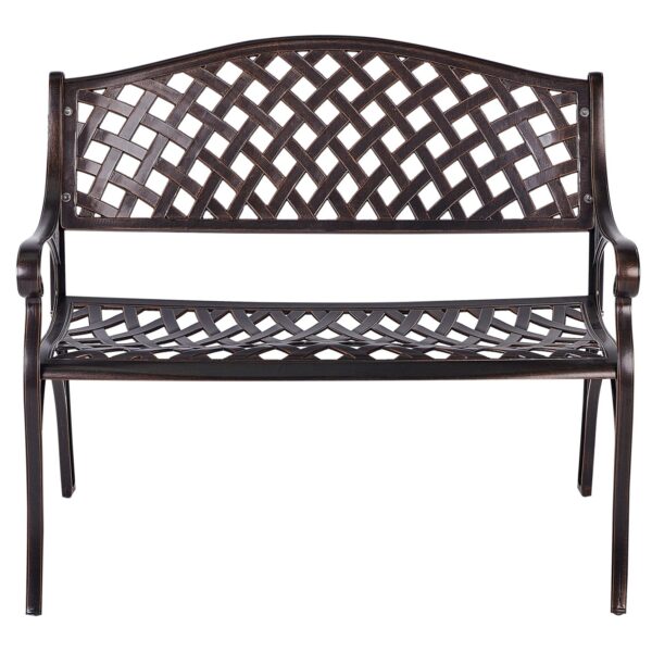 Beliani Gartenbank Braun 56x104x87