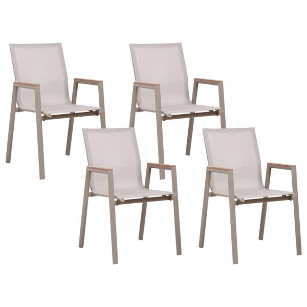 Beliani Gartenstuhl Heller Holzfarbton Grau 56x56x90 Beliani Gartenstuhl Heller Holzfarbton Grau 56x56x90