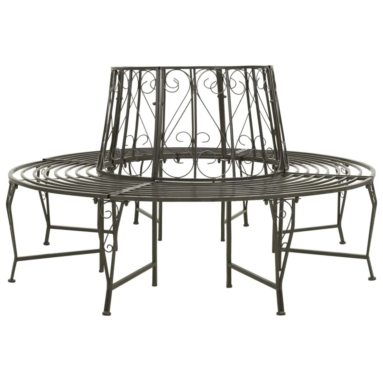 furnicato Baumbank 160 cm Stahl