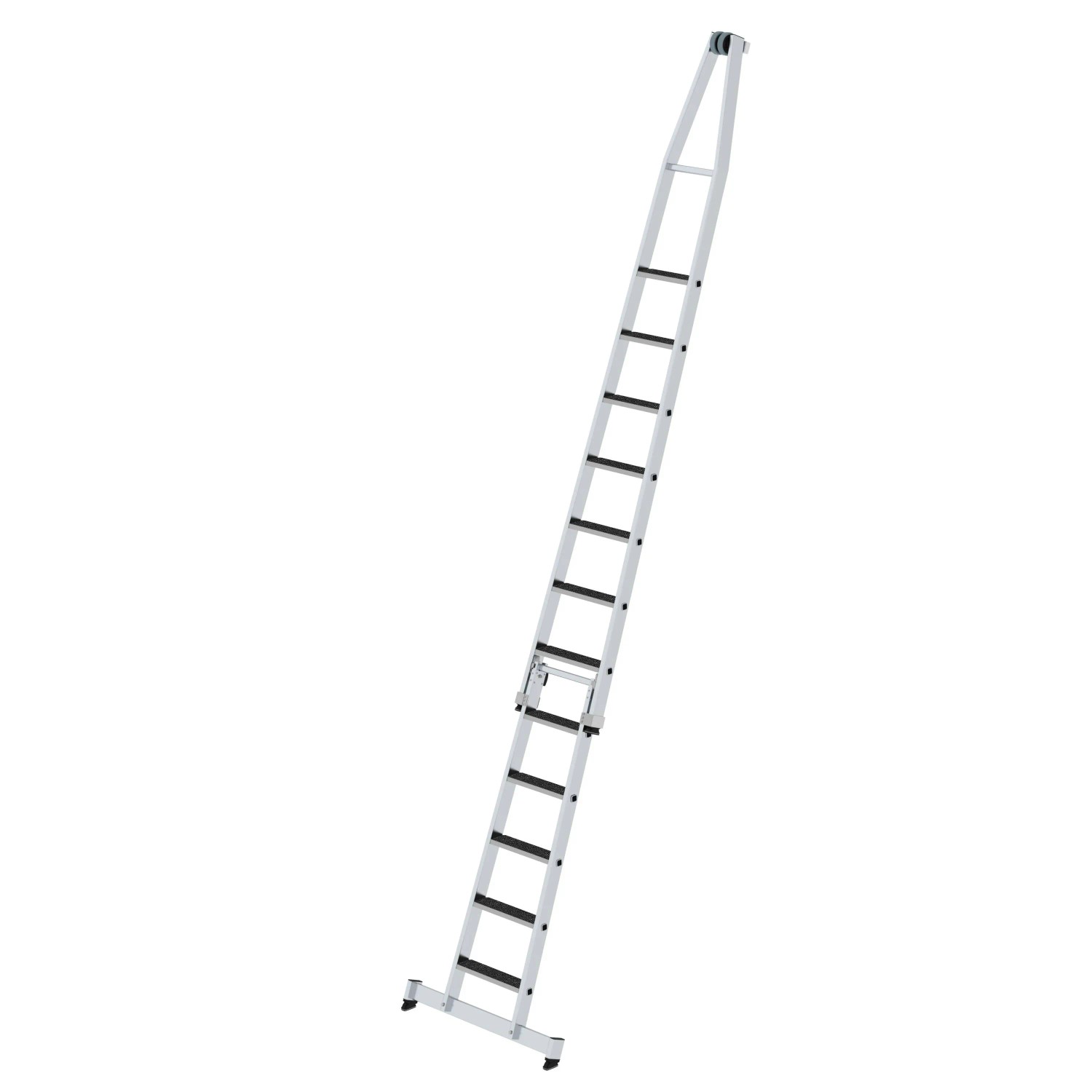 PROREGAL Stufen-Glasreinigerleiter-Satz mit Traverse und Clip-Step R13 2-Teilig