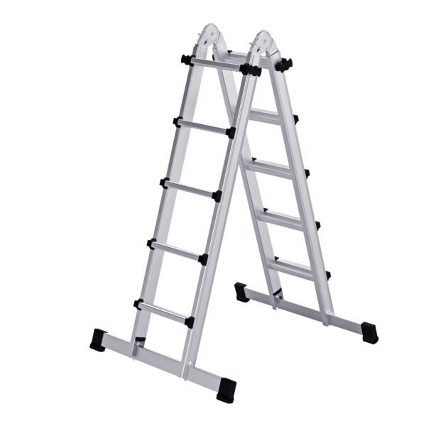 PROREGAL Teleskopleiter 4-Teilig mit Traverse 4 x 5 Sprossen PROREGAL Teleskopleiter 4-Teilig mit Traverse 4 x 5 Sprossen