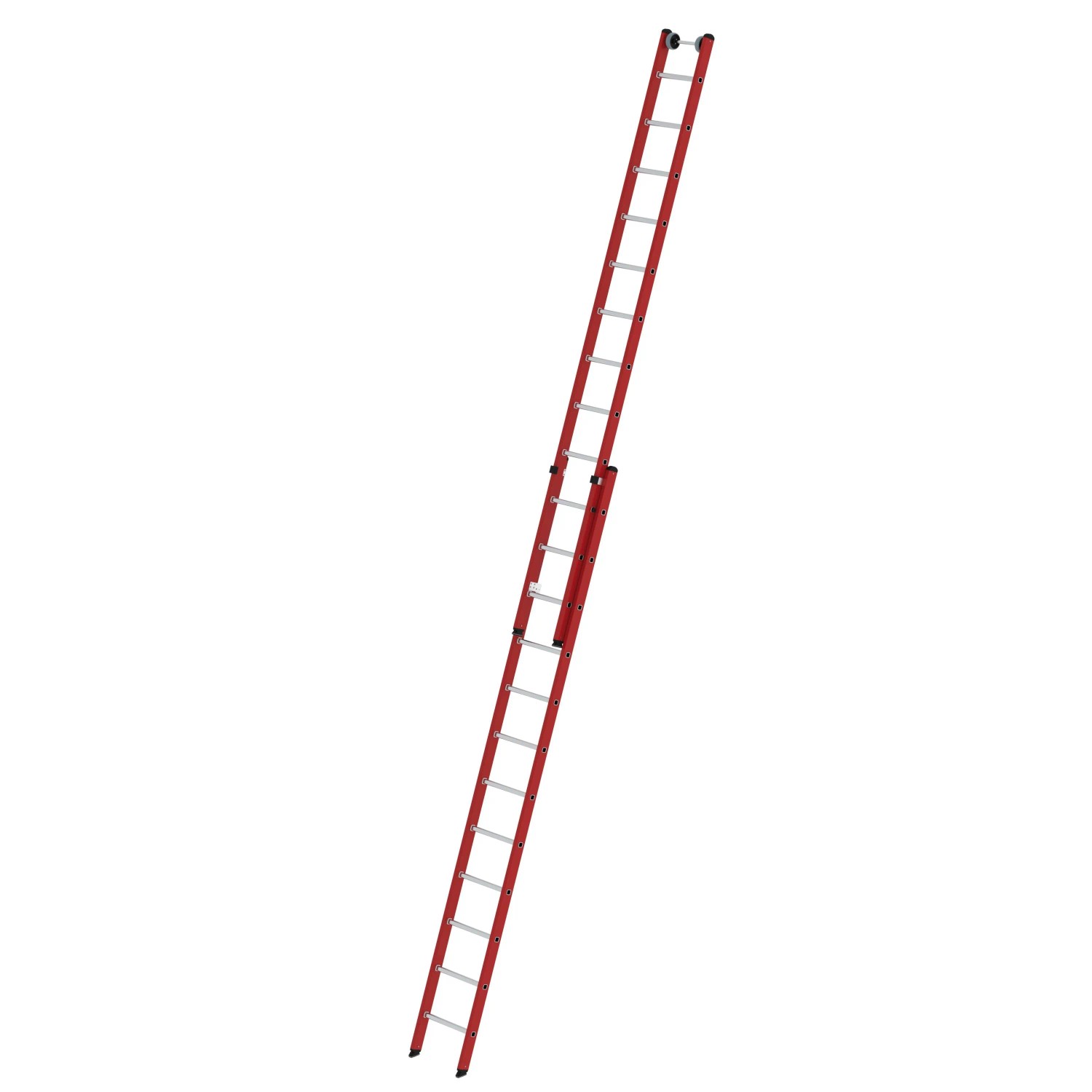 PROREGAL Sprossen-Schiebeleiter 2-Teilig GFK & Alu Ohne Traverse 2 x 12 Sprossen