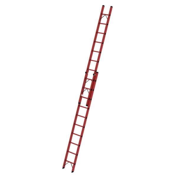 PROREGAL Sprossen-Schiebeleiter GFK 2-Teilig Ohne Traverse 2 x 10 Sprossen PROREGAL Sprossen-Schiebeleiter GFK 2-Teilig Ohne Traverse 2 x 10 Sprossen