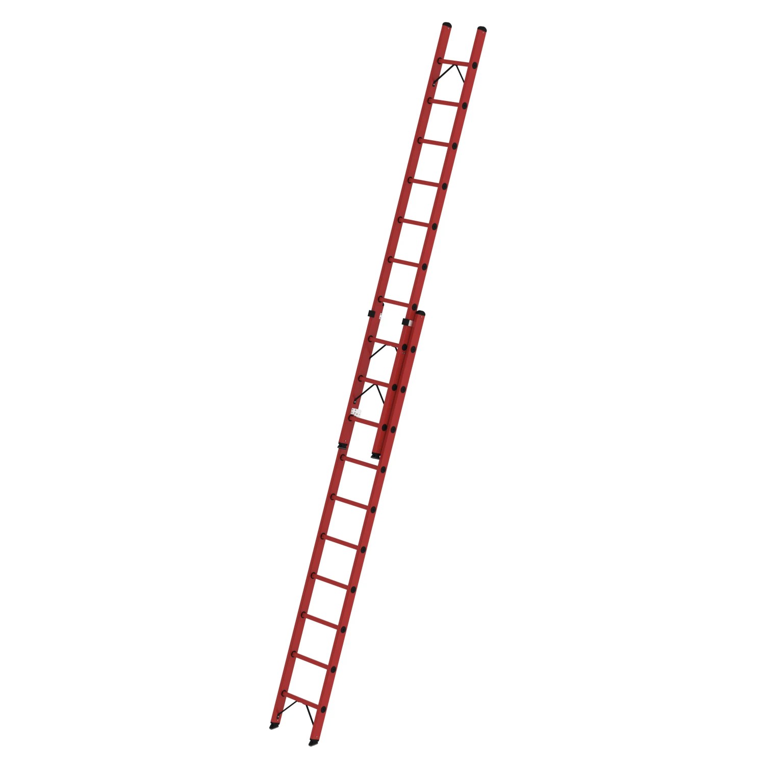 PROREGAL Sprossen-Schiebeleiter GFK 2-Teilig Ohne Traverse 2 x 10 Sprossen