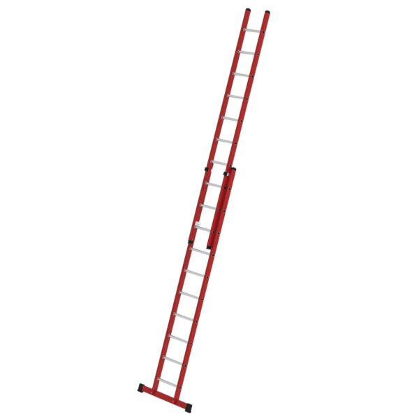 PROREGAL Sprossen-Schiebeleiter 2-Teilig GFK & Alu mit Standard-Traverse 2 x 10 Sprossen PROREGAL Sprossen-Schiebeleiter 2-Teilig GFK & Alu mit Standard-Traverse 2 x 10 Sprossen