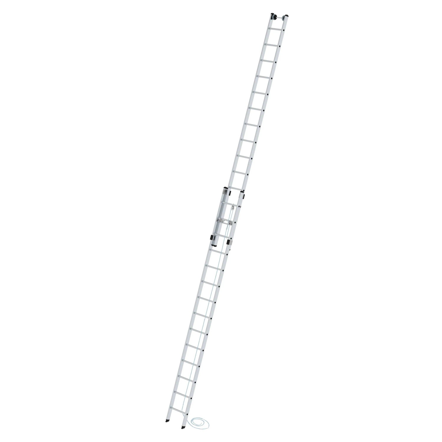 PROREGAL Sprossen-Seilzugleiter 2-Teilig Ohne Traverse 2 x 14 Sprossen