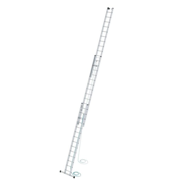 PROREGAL Sprossen-Seilzugleiter 3-Teilig mit Standard-Traverse 3 x 14 Sprossen