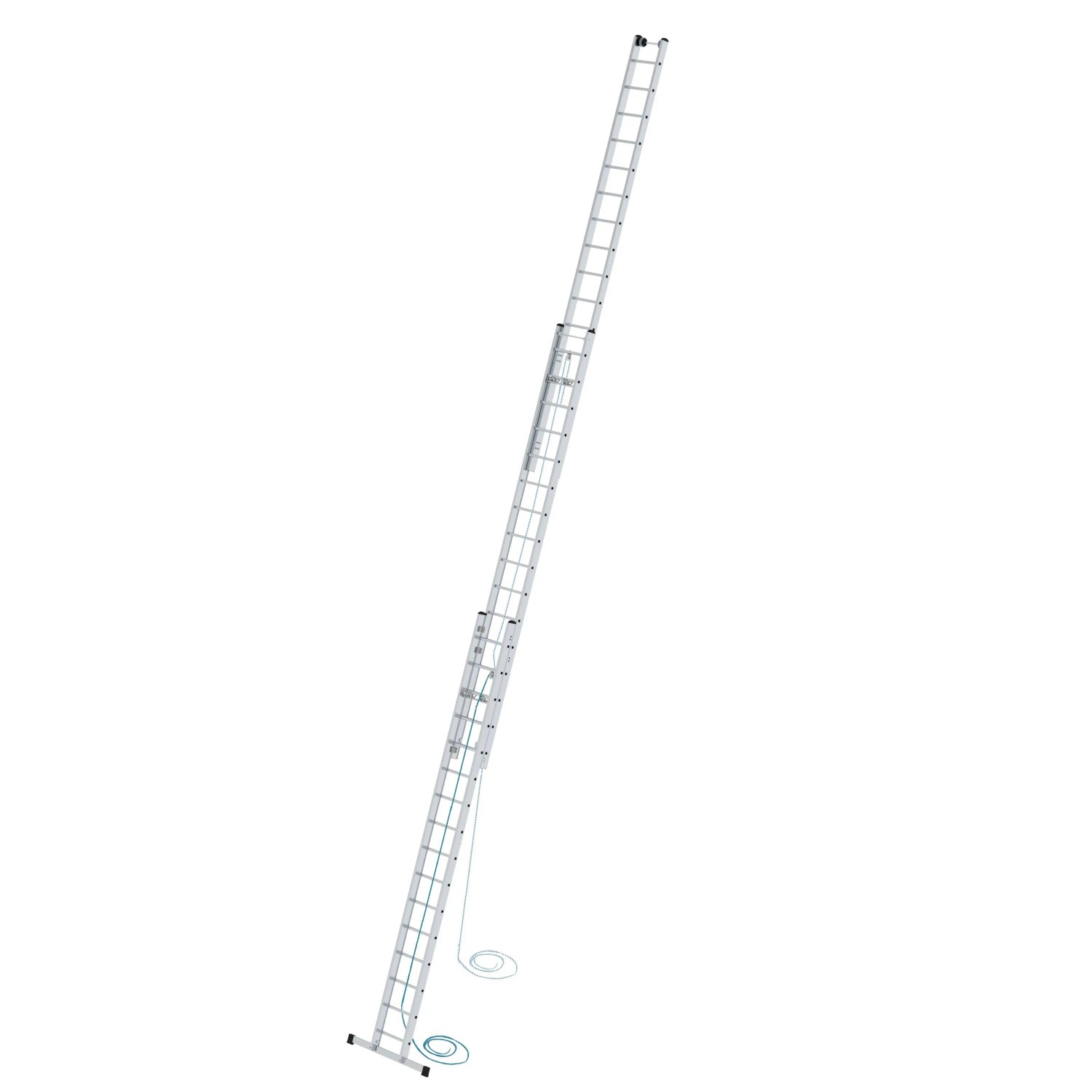 PROREGAL Sprossen-Seilzugleiter 3-Teilig mit Standard-Traverse 3 x 16 Sprossen