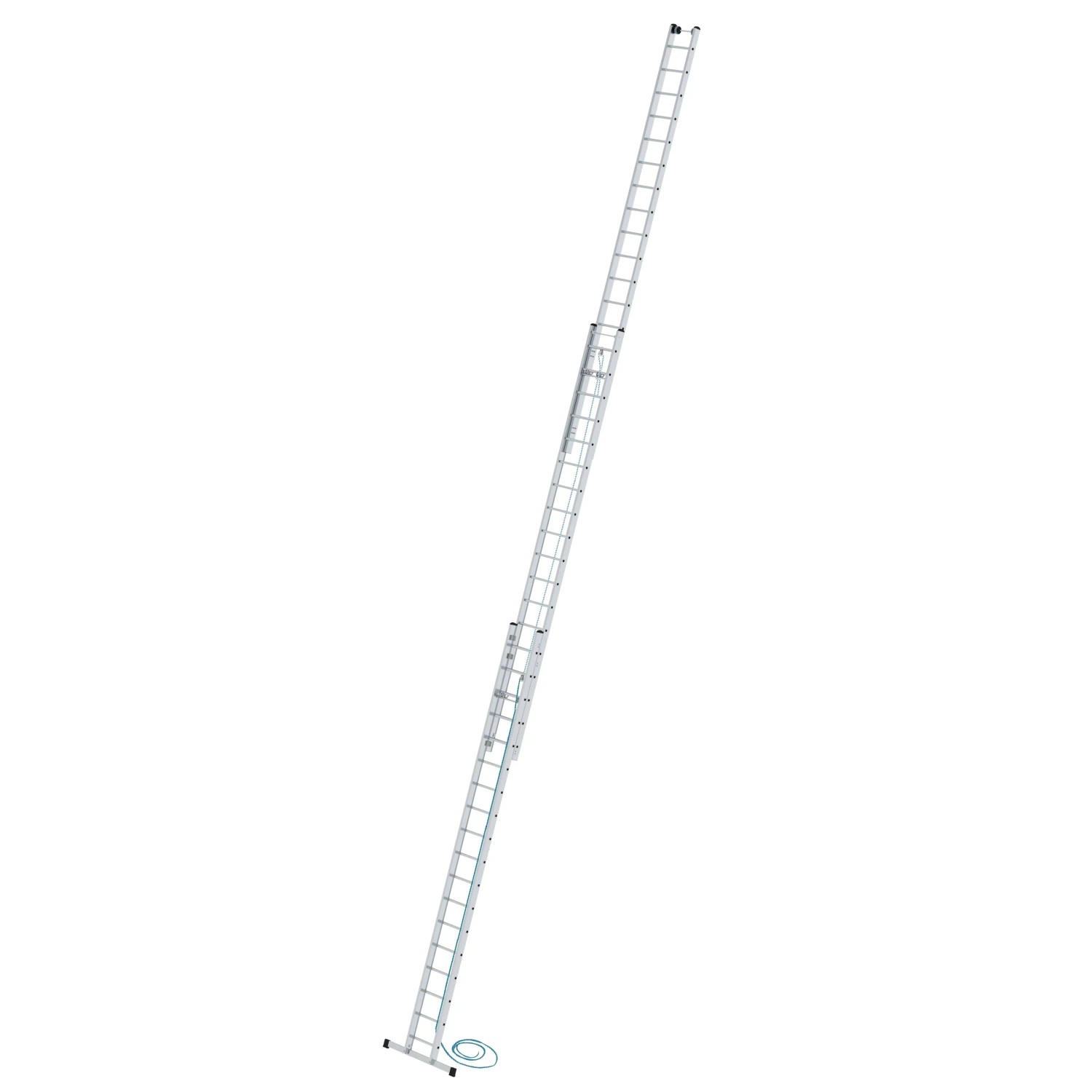 PROREGAL Sprossen-Seilzugleiter 3-Teilig mit Standard-Traverse 3 x 18 Sprossen