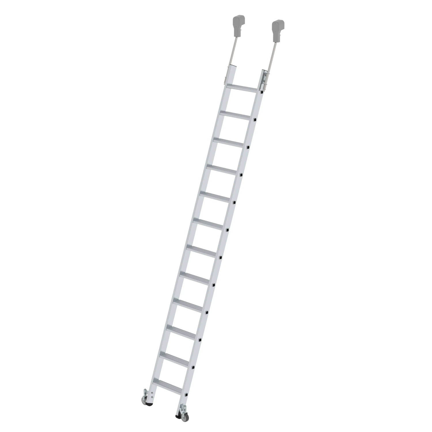 PROREGAL Stufen-Regalleiter Fahrbar 12 Stufen
