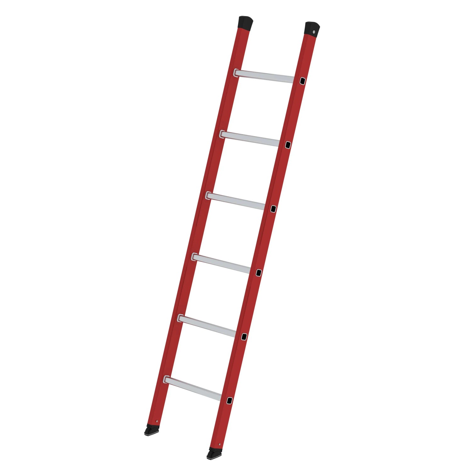 PROREGAL Sprossen-Anlegeleiter GFK & Alu Ohne Traverse 6 Sprossen