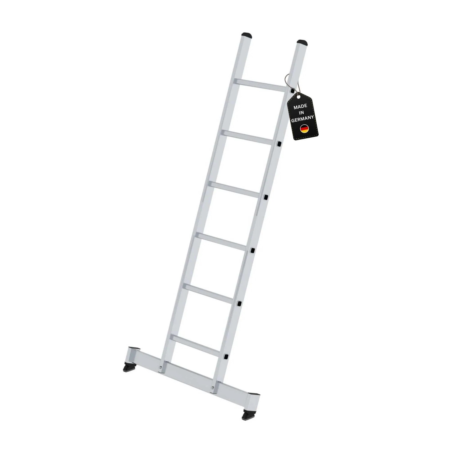 PROREGAL Sprossen-Anlegeleiter mit Traverse 6 Sprossen