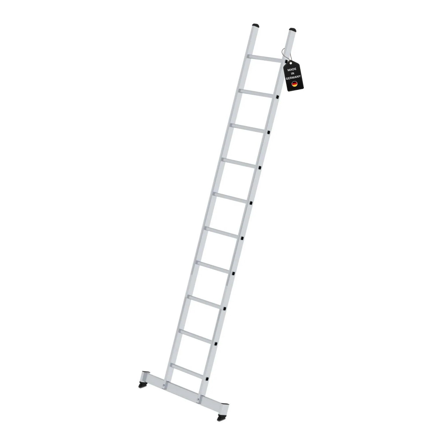 PROREGAL Sprossen-Anlegeleiter mit Traverse 10 Sprossen